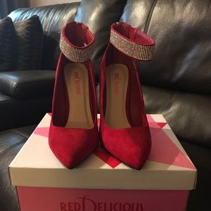 Red after five heels. Worn once!